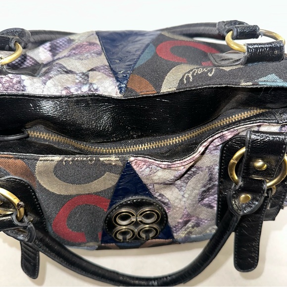 Coach Vintage Multi Patch Patchwork 1941 Hobo 2 Strap Colorful Classic Y2K - Picture 10 of 16